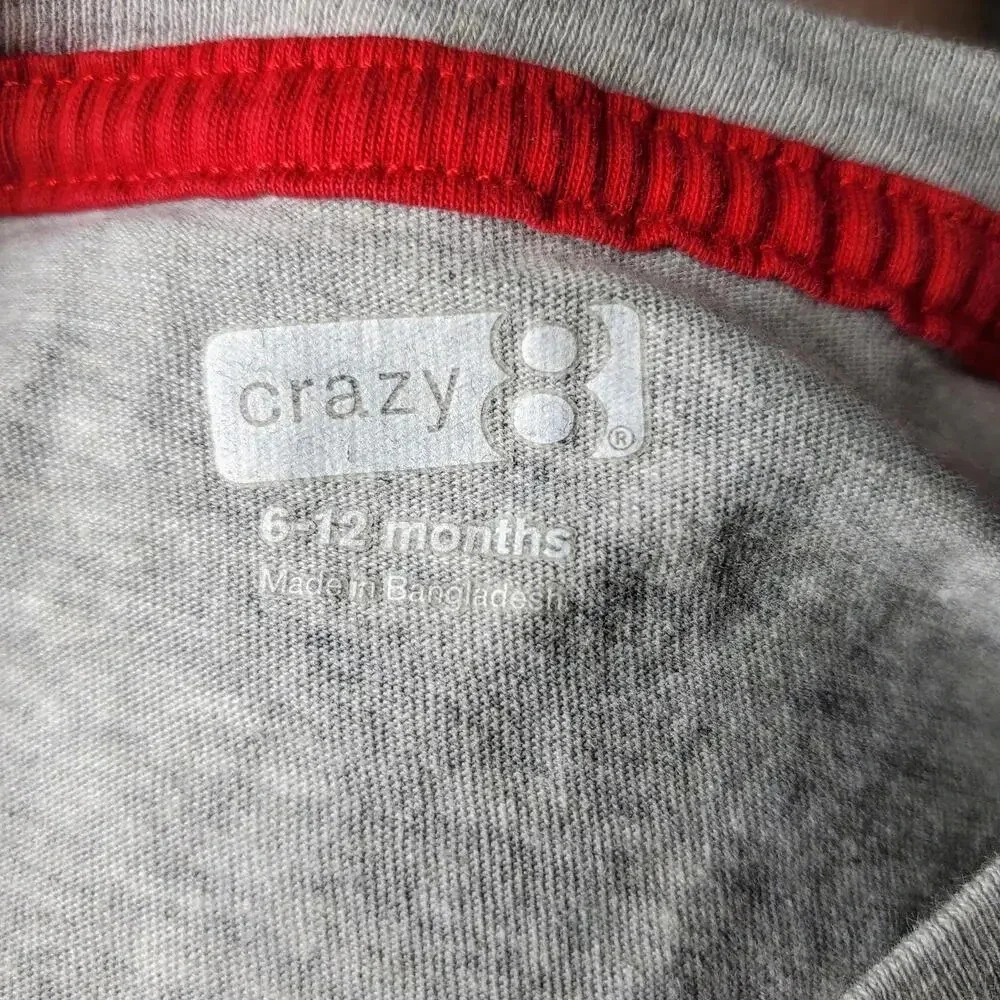 Crazy 8 Baby Boy 6-12m Blue and Gray Little Champ League Outfit NWOT